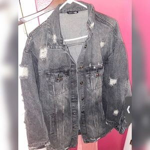 Ripped oversized FashionNova Jacket